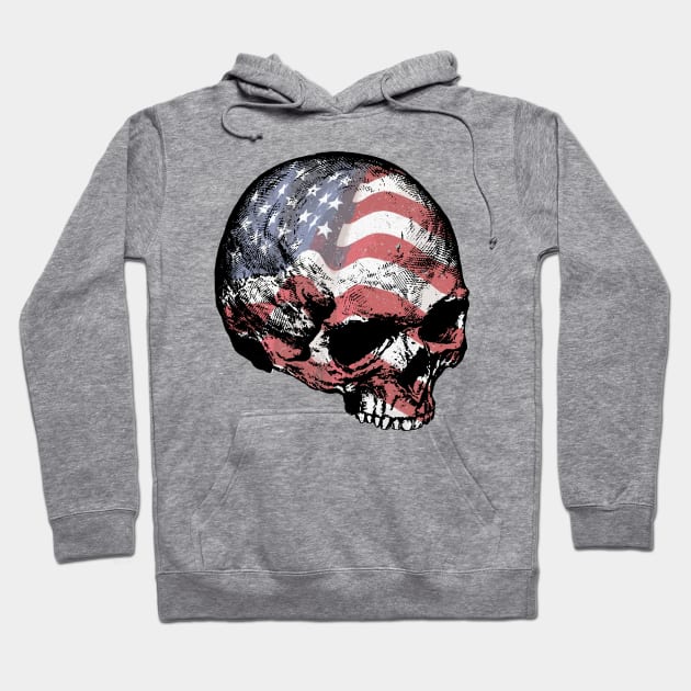 USA Skull Hoodie by Toby Wilkinson